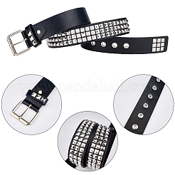 Сплав пирамидальные заклепки pu кожа цепные ремни AJEW-WH20018-82P