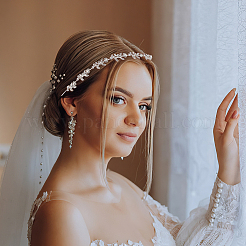 Сплав со стразами резинки для волос для женщин девочек&nbsp;AJEW-WH0609-316P