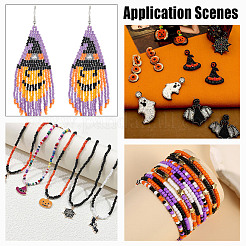 15 цвет хэллоуинстеклянные бусины&nbsp;SEED-HY0001-17A