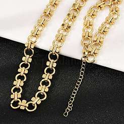 Ожерелья из цепочек с кольцами из нержавеющей стали 304 NJEW-H072-02A-G