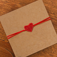 Минималистичные браслеты ручной работы из плетеного полиэстерового шнура в форме сердца&nbsp;LU3037