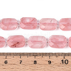 Вишневого кварца стеклянные бусы пряди G-T139-76