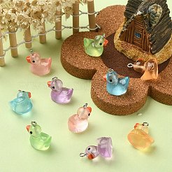 10шт 5 цвета светящиеся прозрачные подвески из смолы RESI-YW0001-38