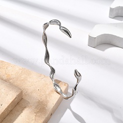 Браслеты-манжеты из нержавеющей стали 304 для женщин&nbsp;BJEW-B108-14P