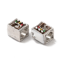 Европейские бусины из сплава эмали рождественской тематики&nbsp;PALLOY-D058-01P-03