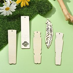 50 шт. 5 деревянных пустых досок для изготовления закладок&nbsp;WOOD-CJ0002-25