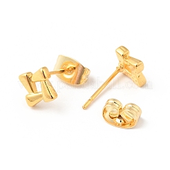 Маленькие серьги-гвоздики из нержавеющей стали 304 в форме ромба со штифтами из нержавеющей стали 316 для женщин&nbsp;EJEW-J043-12G