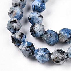 Окрашенные натуральные кунжутные нитки из бисера яшмы&nbsp;G-T139-8mm-47I