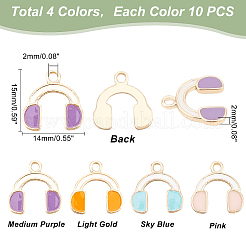 40 шт. 4 цвета экологически чистые подвески из цинкового сплава&nbsp;FIND-GA0002-24