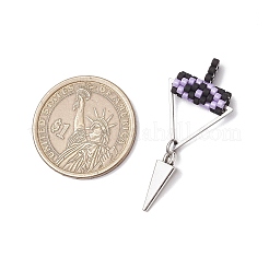 Подвески-глаза из бисера в форме цилиндра&nbsp;PALLOY-MZ00650