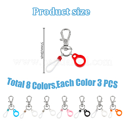 24шт 8-х цветный силиконовый держатель для ручки&nbsp;HJEW-DR00034