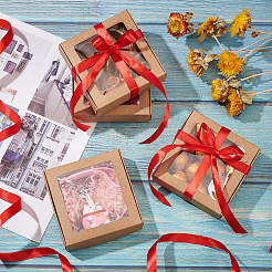 Квадратная складная креативная картонная коробка&nbsp;LS-CON-WH0086-15B