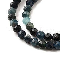 Бусы из натурального голубого турмалина G-G259-D10-3mm