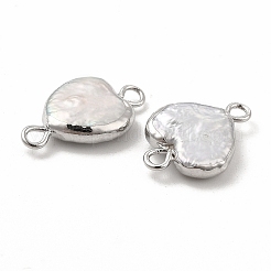 Шармы-соединители с натуральным жемчугом кеши в стиле барокко&nbsp;PEAR-P004-26P