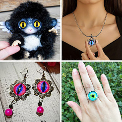 Стеклянные кабошоны с карандашом GGLA-BT0001-01