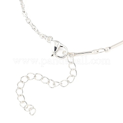 Изготовление браслета из латунной звеньевой цепи и троса из нержавеющей стали 304 AJEW-JB01421-03