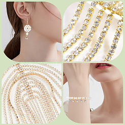 300 шт. латунная подвеска со стразами KK-SC0004-56G