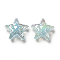 УФ-покрытие Радужные радужные прозрачные акриловые бусины X-OACR-C007-06