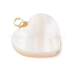 3 шт. подвески в виде сердечек из натуральных пресноводных ракушек двух размеров&nbsp;PALLOY-JF05096
