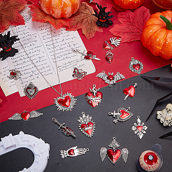 36 шт. 18 подвески из цинкового сплава с эмалью в готическом стиле&nbsp;ENAM-AR0001-94