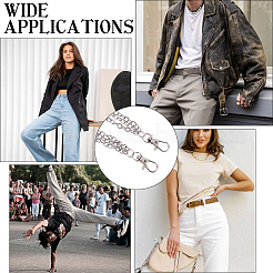 Ремни из сплава многослойные цепные для брюк AJEW-WH20018-133