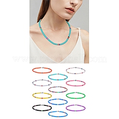 Комплект ожерелья из бисера Heishi Surfer из полимерной глины NJEW-SW00031