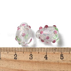 Нити бугорчатых бусин из фольги ручной работы в технике лэмпворк&nbsp;FOIL-Z001-05C