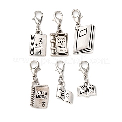 Подвесные украшения из сплава книг&nbsp;HJEW-JM04067