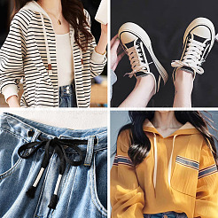 15м 3-х цветный плоский хлопковый полый шнур OCOR-TA0002-91