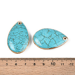 Подвески-капли из окрашенной синтетической бирюзы&nbsp;TURQ-T004-18