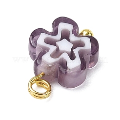 Подвески миллефиори из стекла ручной работы PALLOY-JF04572-01