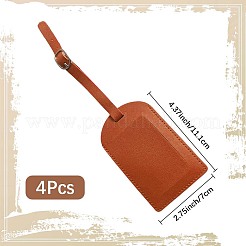 Вырезанная полая бирка для багажа из искусственной кожи 4 шт.&nbsp;OFST-CL0001-01B-02