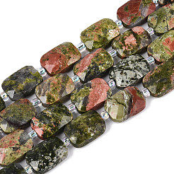 Природные Unakite бисер нитей G-T139-86