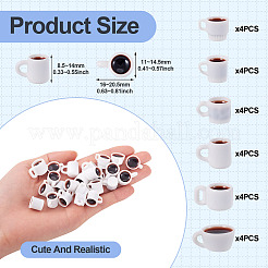 24шт 6 стиля смоляной кукольный домик миниатюрный кофе DIY-TA0012-81