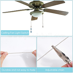 10 шт. полностью покрытые матовым гальваническим стеклом бусины в виде рыбок для потолочного вентилятора удлинители цепей&nbsp;HJEW-CP00006