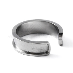 Настройки рифленого кольца манжеты из нержавеющей стали 304 RJEW-WH0009-01B
