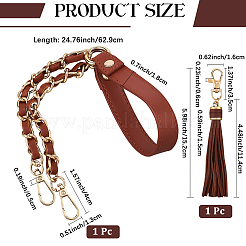 1 шт. цепочки для кошелька из сплава искусственной кожи&nbsp;DIY-CL0002-25B