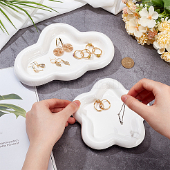 2 шт. 2 стиля керамической тарелки для украшений&nbsp;AJEW-NB0006-17