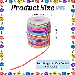 Сегментированный окрашенный круглый полиэстеровый эластичный шнур&nbsp;OCOR-WH20018-35B
