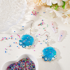 150 г двухцветных прозрачных круглых икорных бусин&nbsp;MRMJ-OC0002-80