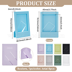 8шт 8-х цветная пластиковая подставка для фоторамки&nbsp;AJEW-FG0004-68