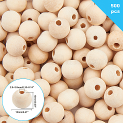 Незавершенные бусы из натурального дерева&nbsp;WOOD-PH0001-09C