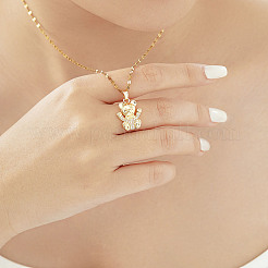 Милые романтичные праздничные подвески в виде медведя из латуни с прозрачным кубическим цирконием QG0958