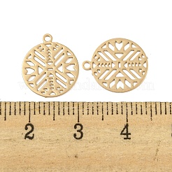 Подвески из латунного травленого металла&nbsp;KKC-D001-13KCG