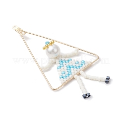 2 шт. подвеска из стеклянного бисера ручной работы в виде девочки&nbsp;PALLOY-MZ00695