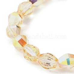 Стеклянные бусины с гальваническим покрытием  EGLA-L045-H-HP01