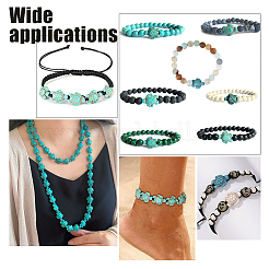 4 нитка синтетические бусины из говлита нити G-NB0004-37