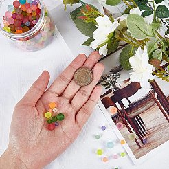 Матовые прозрачные стеклянные бусины&nbsp;FGLA-NB0001-02