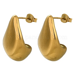 Серьги-гвоздики в форме капли из нержавеющей стали 304 для женщин&nbsp;EJEW-S272-03G