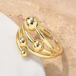 Латунь манжеты кольца&nbsp;RJEW-C120-20G